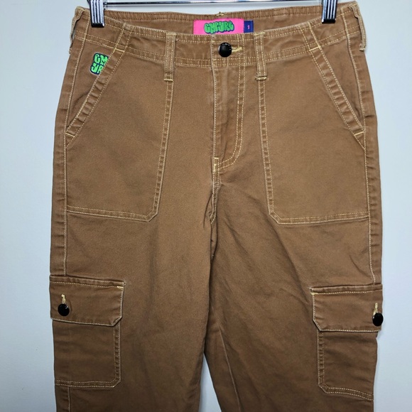 Empyre Marlo Bronze Brown Canvas Cargo Pants - Picture 5 of 11